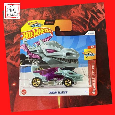 Hot Wheels Dragon Blaster Netflix Blue HW Wheels Let S Race 4 5