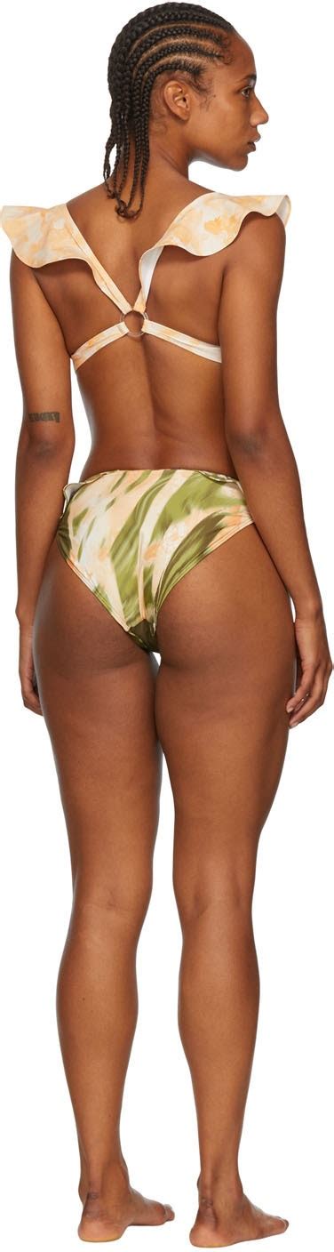 Collina Strada SSENSE Exclusive Khaki Recycled Nylon Bikini Collina Strada