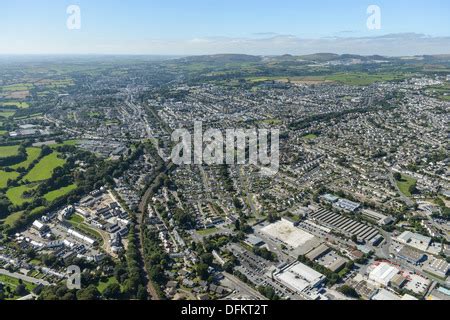 Aerial photograph of St Austell Cornwall Stock Photo - Alamy