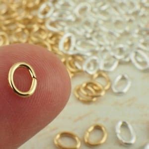 100 Oval Jump Rings 18 Gauge 6mm X 4mm OD Gold Or Silver Etsy