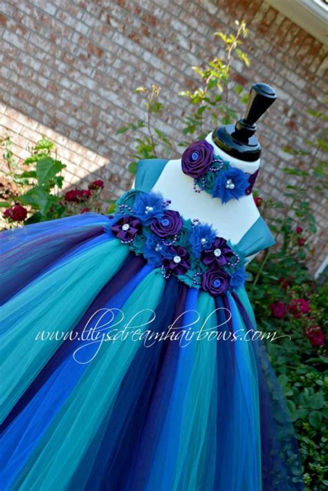 Teal Tutu Dress. Peacock Color Tutu Dress, Teal, Purple And Blue Tutu ...