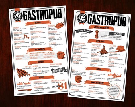 Gastropub Menu | Other design contest