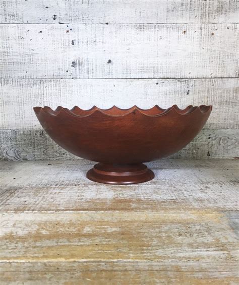 Wood Bowl Pedestal Bowl Woodcroftery Large Wooden Bowl Maple Etsy Large Wooden Bowl Wood