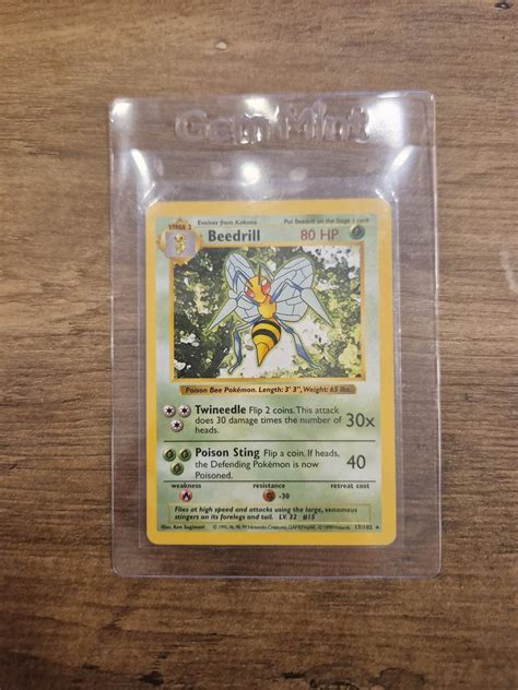 Shadowless Beedrill Rare Base set 1999 WOTC Pok Köp på Tradera