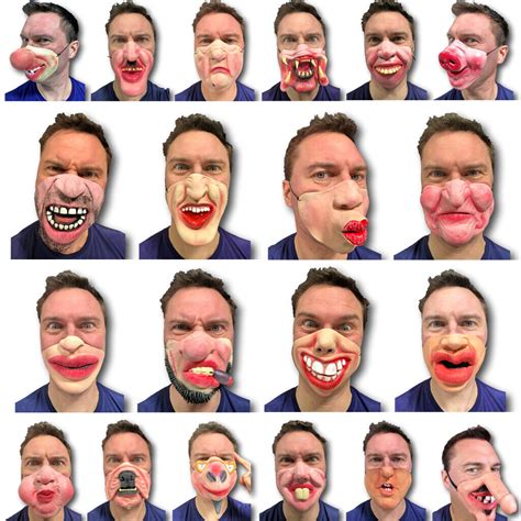 Half Face Comedy Funny People Face Mask Stag Hen Latex Party Masks Masquerade Ebay