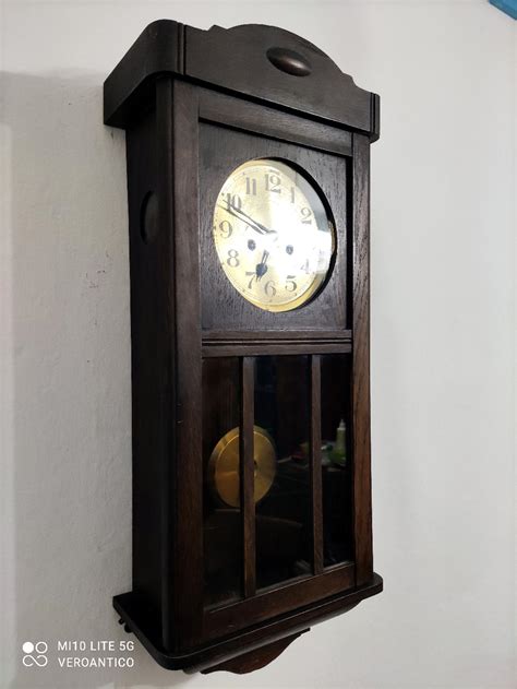 Antico Orologio A Pendolo Gustav Becker Con Suoneria Bim Bam Veroantico