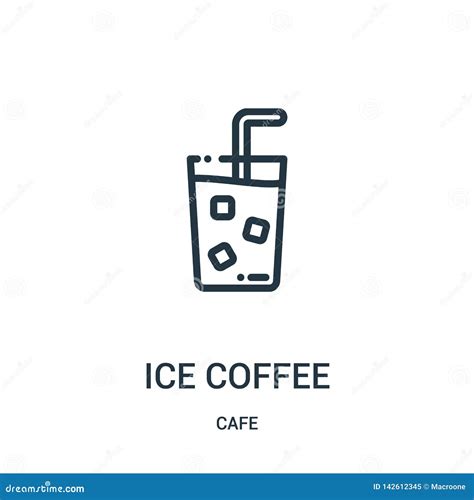 Ice Coffee Icon Vector From Cafe Collection Thin Line Ice Coffee