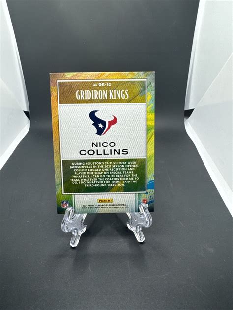 2021 Panini Chronicles Gridiron Kings GK 32 Nico Collins RC EBay