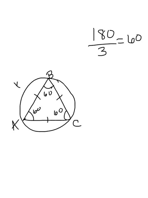 SOLVED An Equilateral Triangle Is Inscribed In A Circle What Is The