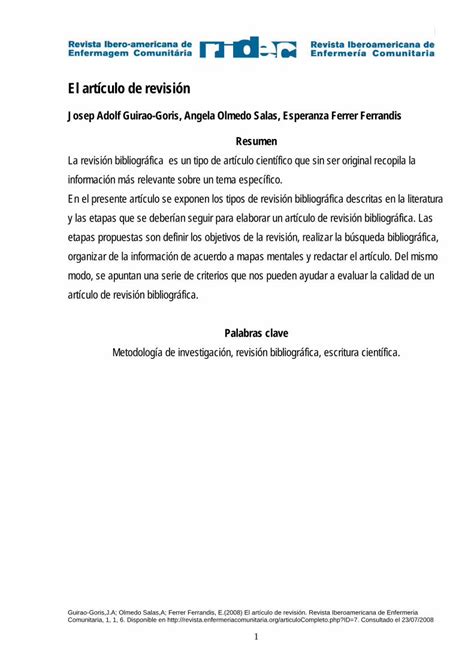 Pdf El Art Culo De Revisi N Uv Es Pdf Filepara La Localizaci N De