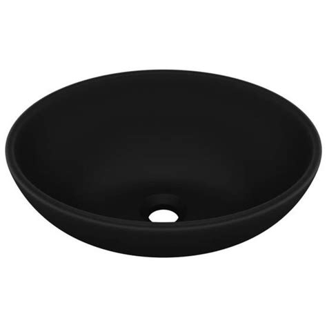 Lavabo Ovale De Luxe Noir Mat X Cm C Ramique Cdiscount Bricolage