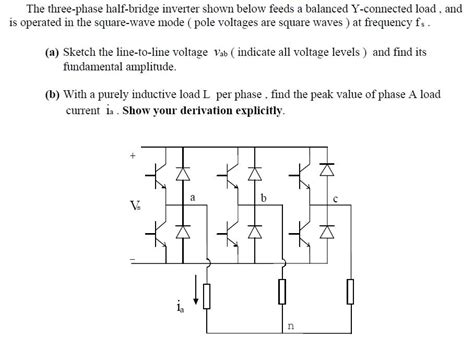 Solved The Three Phase Half Bridge Inverter Shown Below Chegg