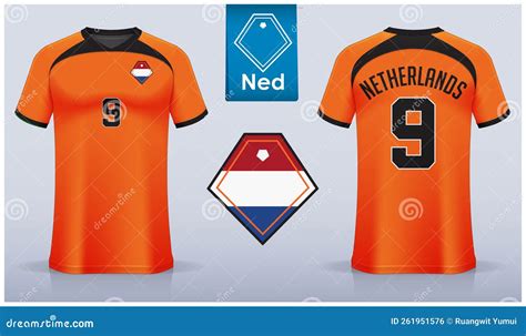 Soccer Jersey or Football Kit Template Design for Netherlands National ...