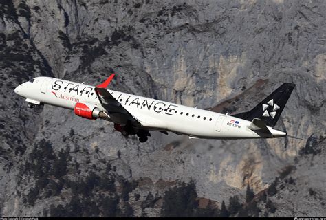 OE LWH Austrian Airlines Embraer ERJ 195LR ERJ 190 200 LR Photo By