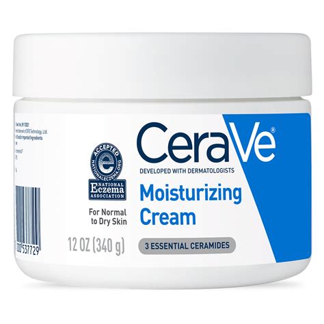 Cerave Moisturizing Cream Face Moisturizer And Body Lotion For Normal To Very Dry Skin 12 Oz