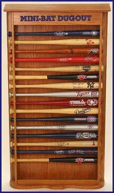 10 Mini Souvenir Bat Horizontal Baseball Bat Display Rack With Etsy