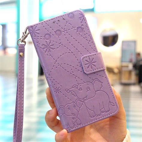 Leather Wallet Stand Embossed Elephant Magnetic Cover For Motorola Moto G7 Powerg7 Playg7 Plus