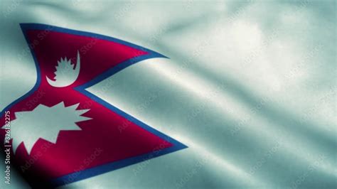 Nepal Flag Waving In The Wind National Flag Of Nepal Sign Of Nepal