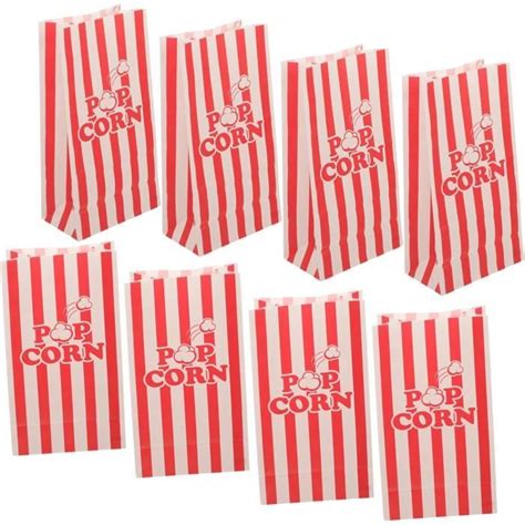 50 Pièces Sac Pop Corn Paquets De Pop Corn Sac À Collation Sacs D