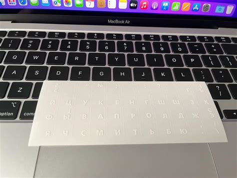Купить Нестираемые прозрачные наклейки на клавиатуру macbook ...