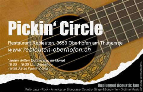 Pickin Circle Jamsession Restaurant Rebleuten Kupfergasse 5 3653