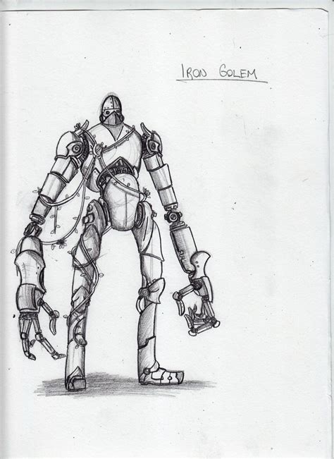 Minecraft Sketch Iron Golem By Criticalrobotboy