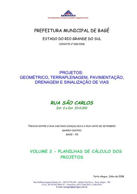 Pdf Prefeitura Municipal De Porto Alegre Planilha De C Lculo Do