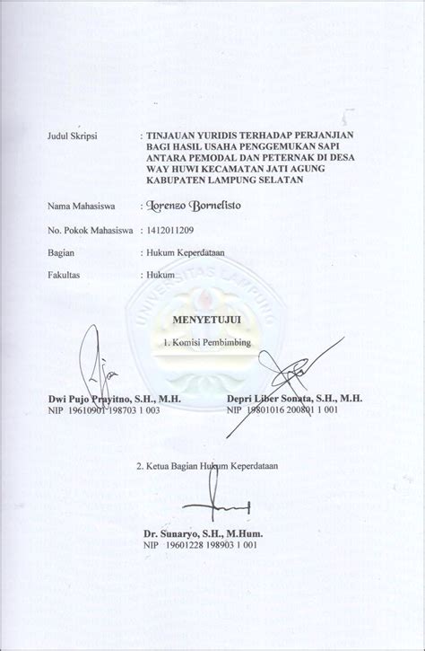 Contoh Surat Perjanjian Ternak Sapi Surat Permohonan Desain Contoh