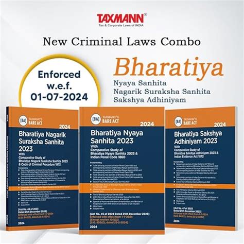 Buy Taxmanns New Criminal Laws Combo Bharatiya Nyaya Sanhita 2023