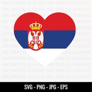 Serbia Flag SVG PNG, Love Serbia, Serbia Svg, Serbia Clipart, Serbia ...