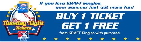 Free Ticket to a Minor League Baseball Game from Kraft - BargainBriana