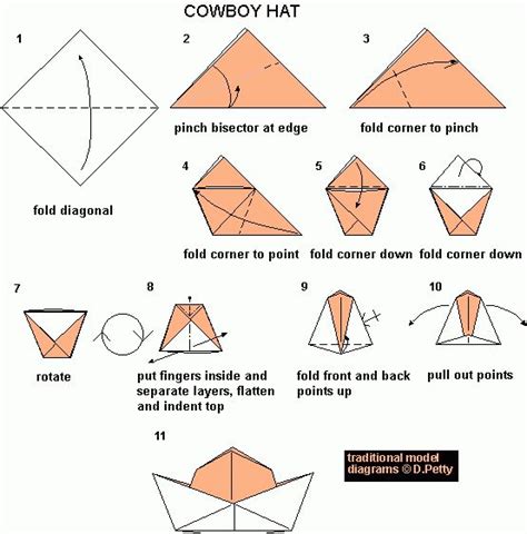 Cowboy Origami Hat Origami Patterns Paper Hat