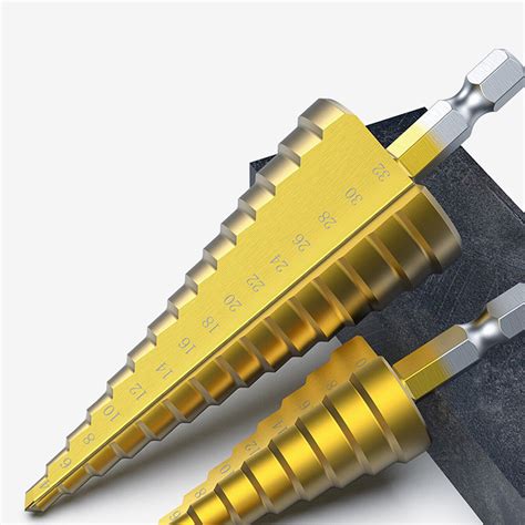 3pcs Large HSS Steel Step Cone Drill Titanium Bit Set Hole Cutter 4 12