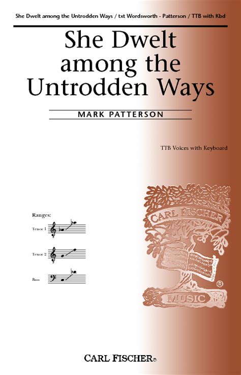 She Dwelt Among The Untrodden Ways Sheet Music by Mark Patterson (SKU ...