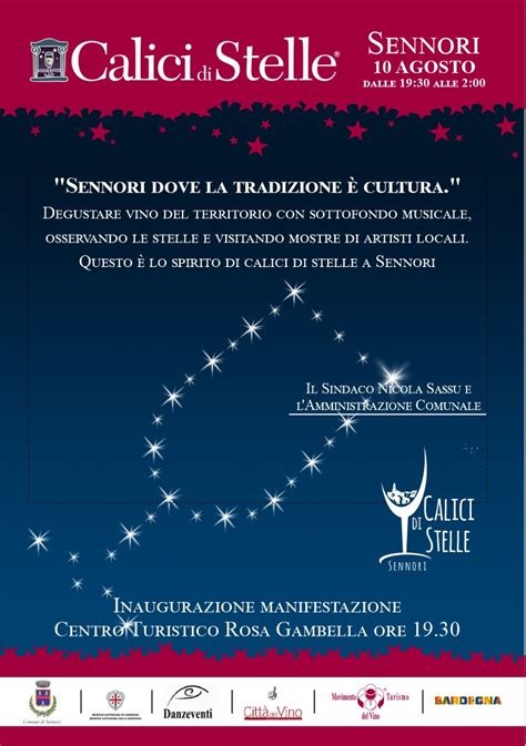 Torna Calici Di Stelle A Sennori Presentato L Intero Programma