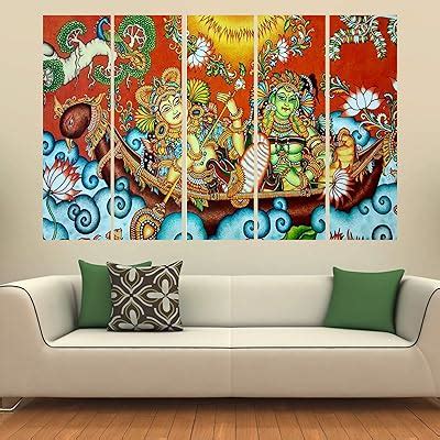 Kyara Arts Multiple Frames Beautiful Kerala Mural Art Krishna Radha