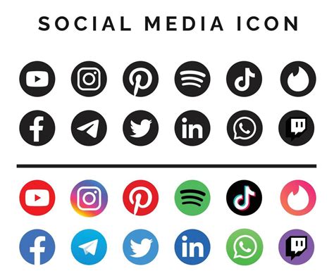 Popular Social Media Logosocial Media Icon Pack 8247596 Vector Art At