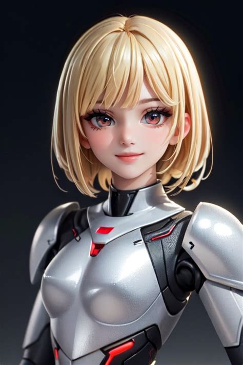 Red Eyes Robot Armor 3d AI Porn