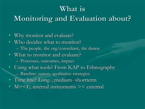 Monitoring And Evaluation Prof Thomas Tufte PhD Roskilde University