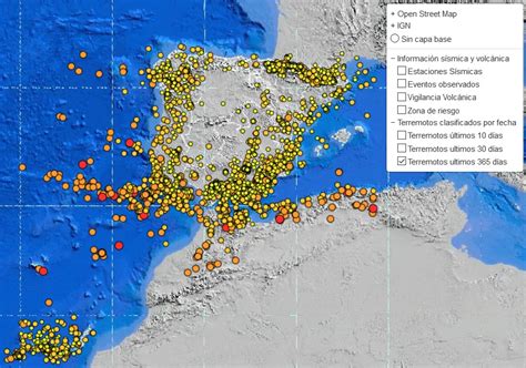 Mapa De Terremotos En España Mapa De Rios