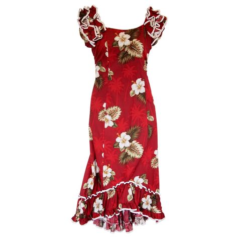 Lava Red Hawaiian Meaaloha Muumuu Dress With Sleeves Muumuu Dress Hawaiian Dress Pattern Dresses