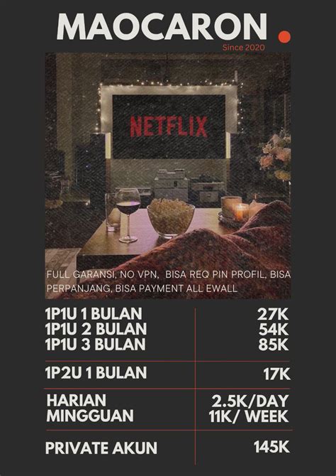 Jual Netflix Murah K Fast Respon Ke Wa On Twitter Yiuksss Promo