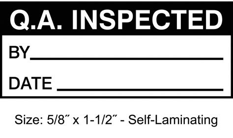 Stranco Inc Inspection Label Quality English By Date