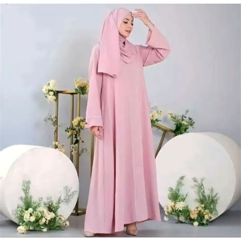 Jual Abaya Turkey Basic Polos Gamis Syari Bahan Jatuh Premium Casual