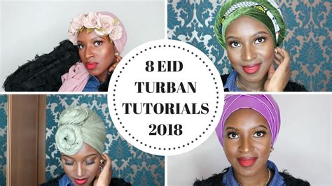 8 Eid Turban Tutorials Ft Raw Silk Aishcream 2018 Youtube