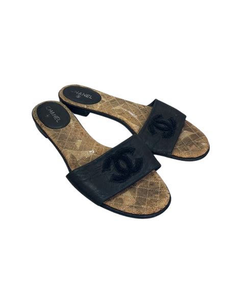 Chanel Black Flat Mules Chanel Black 2000000055084 Ayuchka