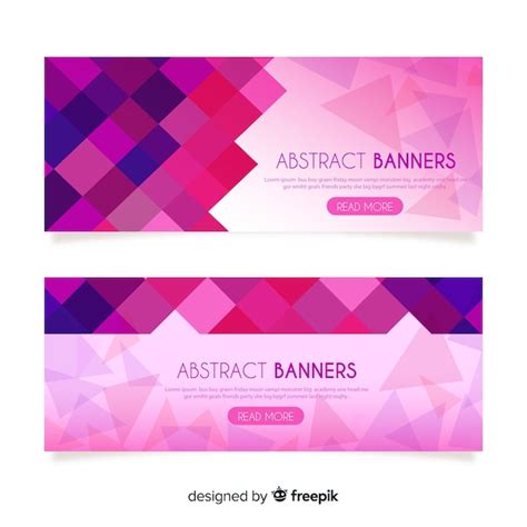 Concepto De Banners Abstractos Vector Gratis