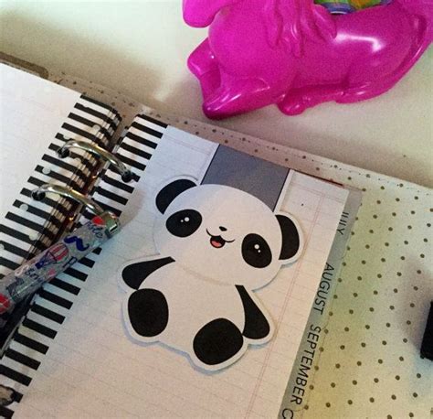 Kawaii Happy Panda Magnetic Bookmarks Etsy Kawaii Panda