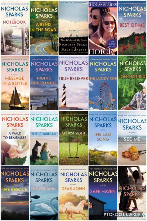 Nicholas Sparks Books In Order Printable