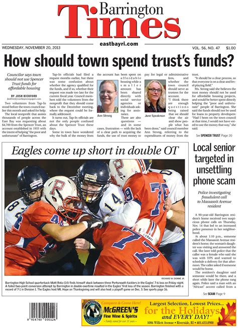 Barrington Times Wednesday November 20 2013 News